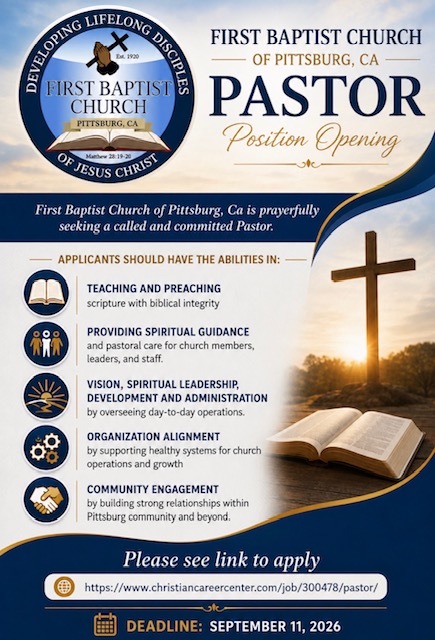Pastor Position Opening
